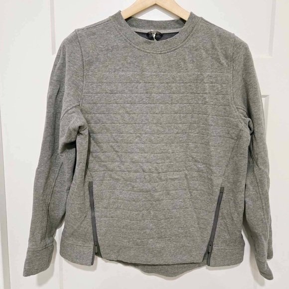 Lululemon Fleece Be True Crew Sweatshirt Gray Size 8 - Picture 5 of 13